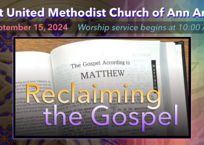 September 15, 2024 – Reclaiming the Gospel: Peace vs. Violence